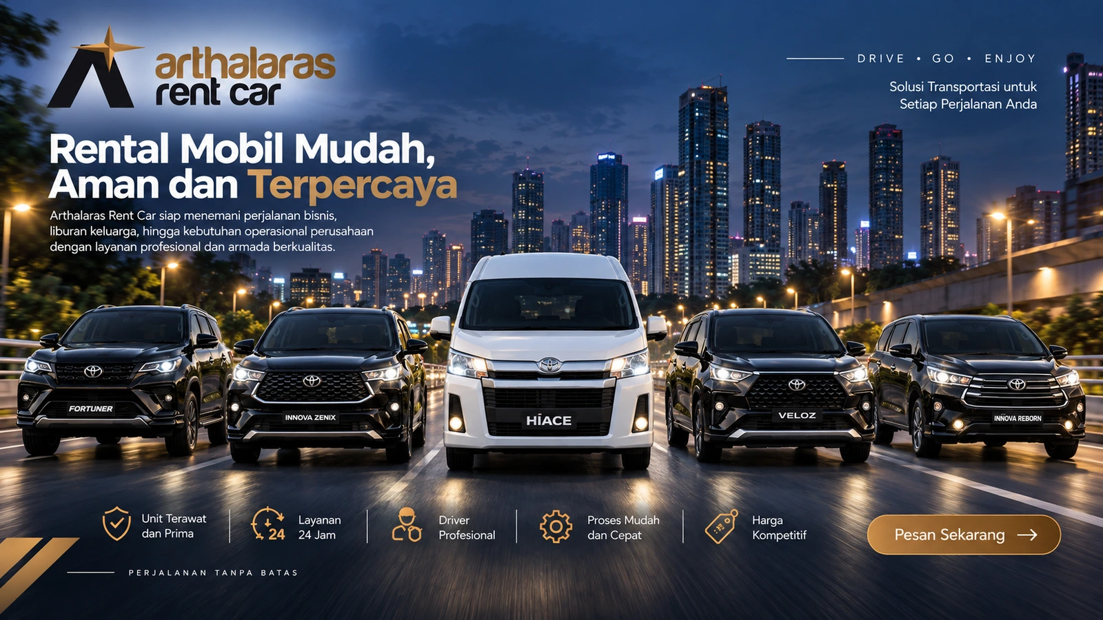 Armada Artha Laras - malam hari